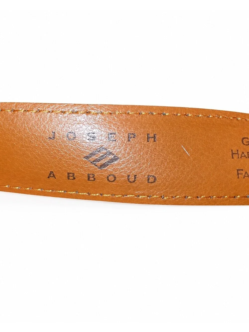 Joseph Abboud Belt 50 Brown Genuine Leather Dress Belt Made in Italy
